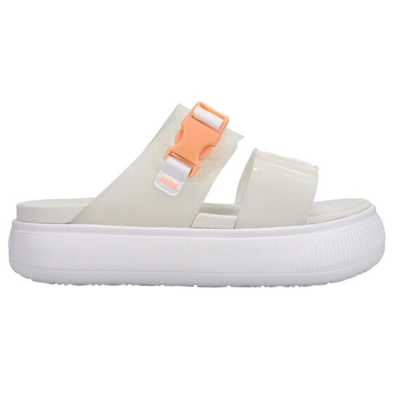 Puma Suede Mayu Pop Platform Womens White Casual Sandals 384433-02