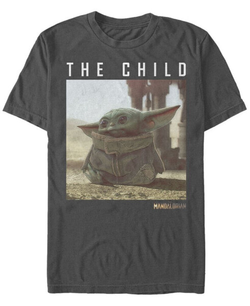 Men's Star Wars The Mandalorian The Child Long Ears Photo Short Sleeve T-shirt