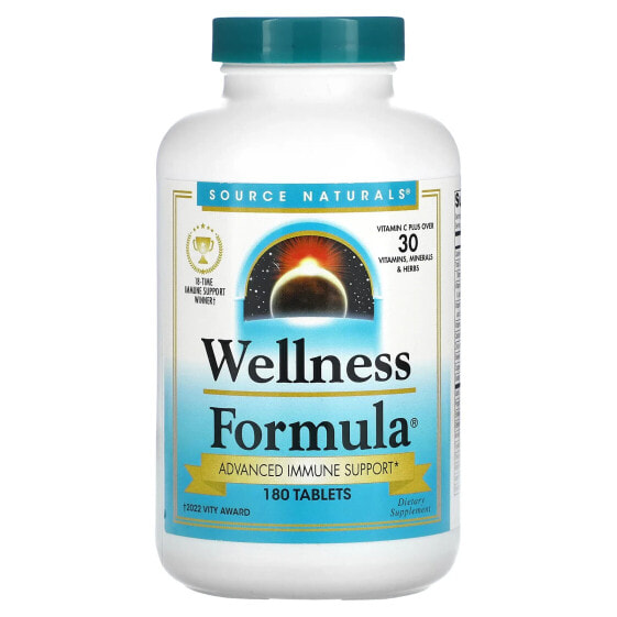 Source Naturals, Wellness Formula, улучшенная поддержка иммунитета, 180 таблеток