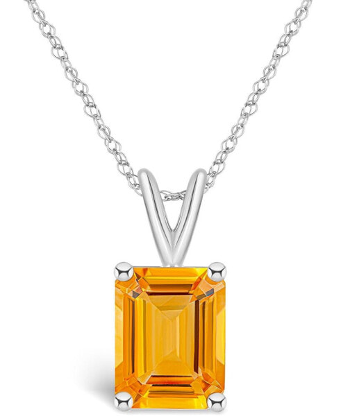 Citrine (3-1/7 ct. t.w.) Pendant Necklace in 14K White Gold or 14K Yellow Gold