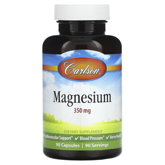 Carlson, Магний, 350 мг, 90 капсул