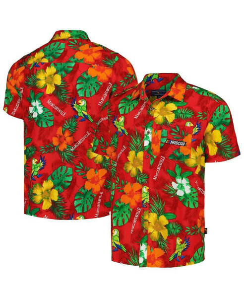 Рубашка мужская Margaritaville с полной пуговицей "NASCAR Island Life Floral Party"