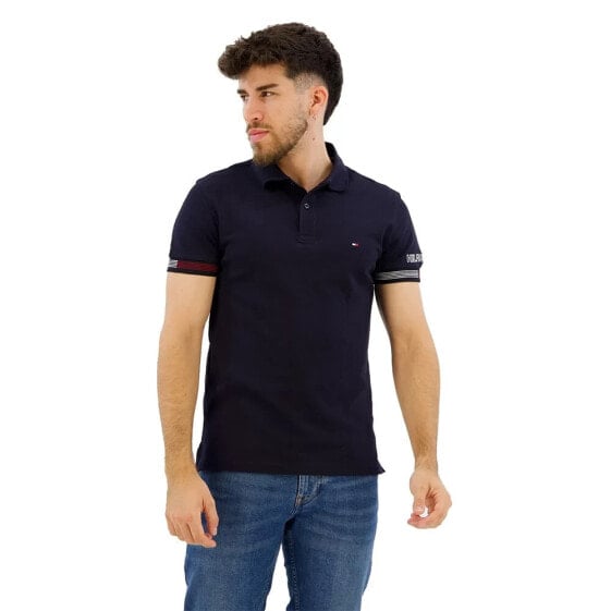 TOMMY HILFIGER Flag Cuff short sleeve polo