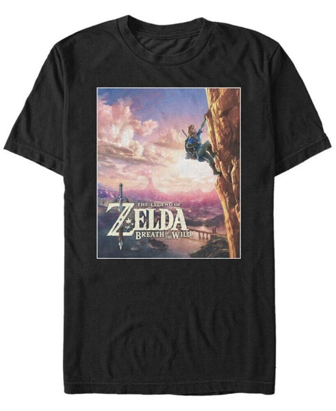 Nintendo Men's Legend of Zelda Link Rock Climbing Short Sleeve T-Shirt