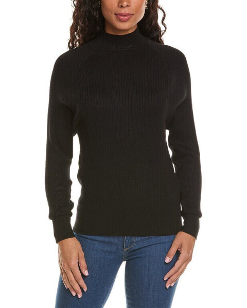 Jaclyn Smith Mock Neck Pullover Women's Black M