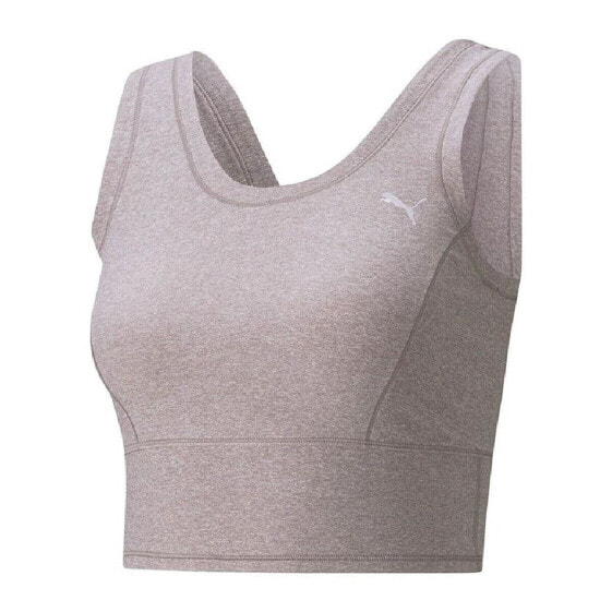 Женский спортивный топ PUMA Studio Yogini Luxe Crop Tank Фиолетовый