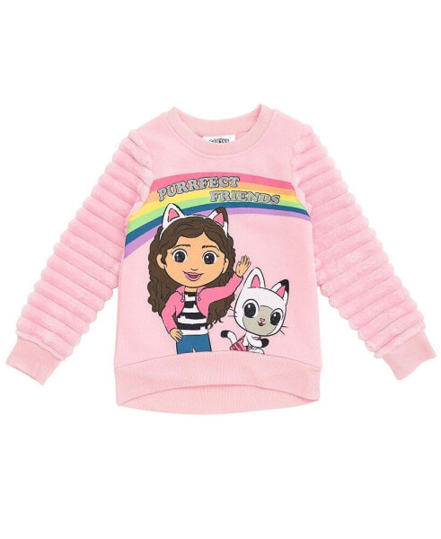Pandy Paws Girls Fleece Fur Sweatshirt Toddler |Child