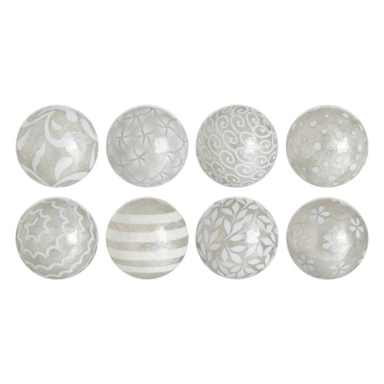 Декоративные шары CAPIZ Серебристые 10 x 10 x 10 см (8 штук) BB Home