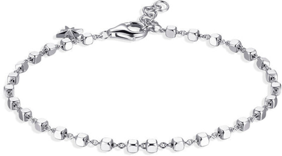 Silver cube bracelet for Storie pendants RZB017