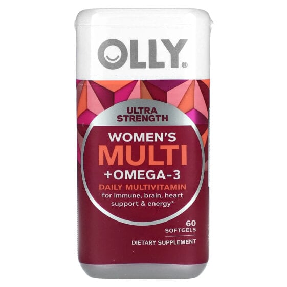 Women's Multi + Omega-3, Daily Multivitamin, Ultra Strength, 60 Softgels