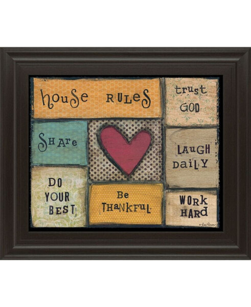 House Rules by Lisa Larson Framed Print Wall Art, 22" x 26"