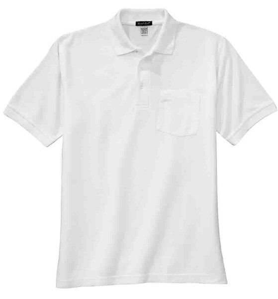 River's End Ezcare Sport Short Sleeve Polo Shirt Mens White Casual 3602P-WH