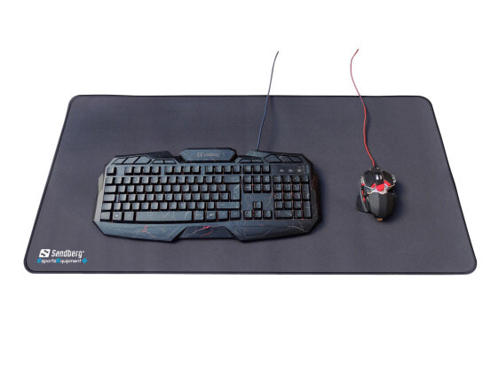 SANDBERG Gamer Desk Pad XXXL - Black - Monochromatic - Gaming mouse pad