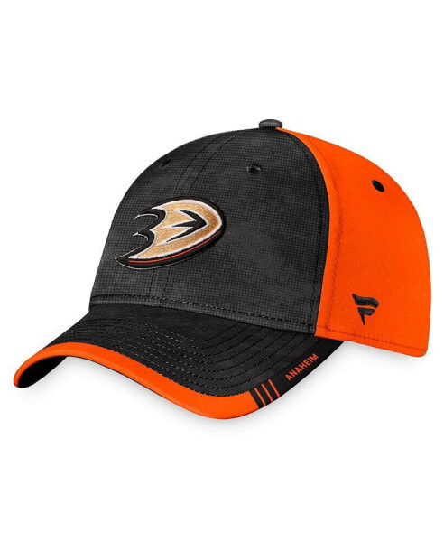 Men's Black, Orange Anaheim Ducks Authentic Pro Rink Camo Flex Hat