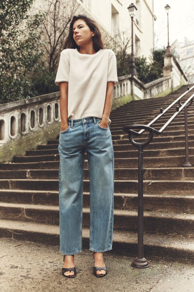 Z1975 straight-leg mid-rise cropped jeans