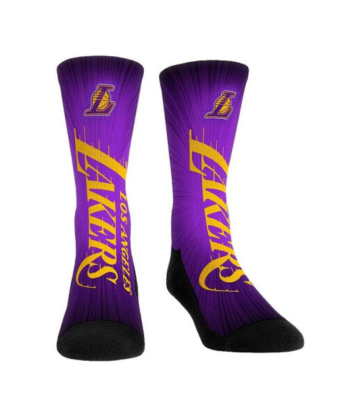 Men's and Women's Socks Los Angeles Lakers Mascot Pump Up Crew Socks