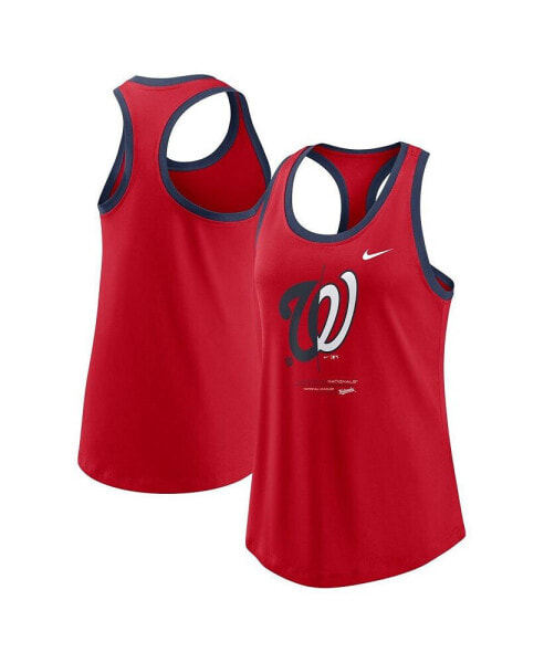 Women's Red Washington Nationals Tech Tank Top