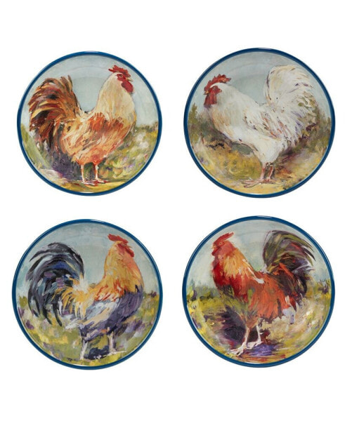 Rooster Meadow Soup Bowl, Set of 4