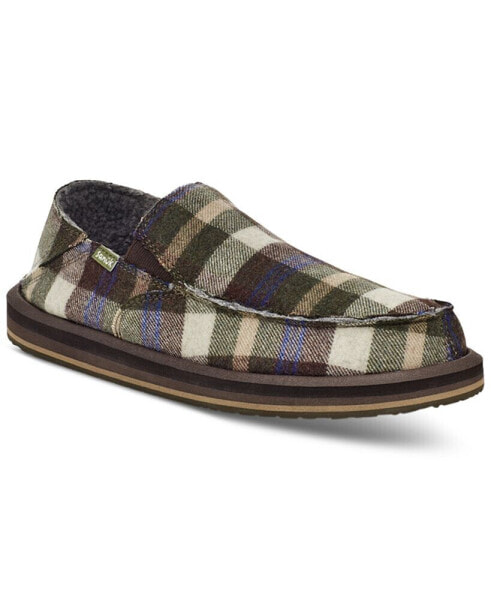 Men's Sidewalk Surfer ST Plaid Chill Fleece-Lined Slippers