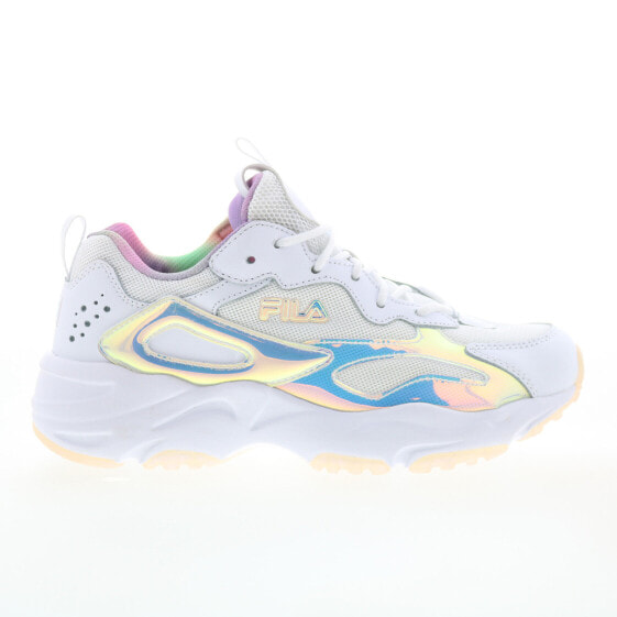Fila Ray Tracer Iridescent 5RM01271-199 Womens White Lifestyle Sneakers Shoes