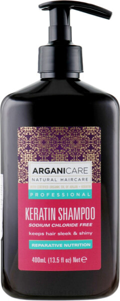 Pflegendes Shampoo mit Keratin für alle Haartypen - Arganicare Keratin Shampoo 400 ml