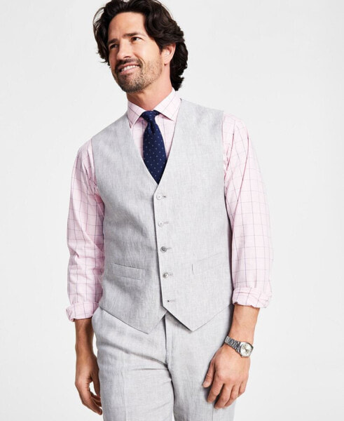 Men's Modern-Fit TH Flex Stretch Linen Suit Vest