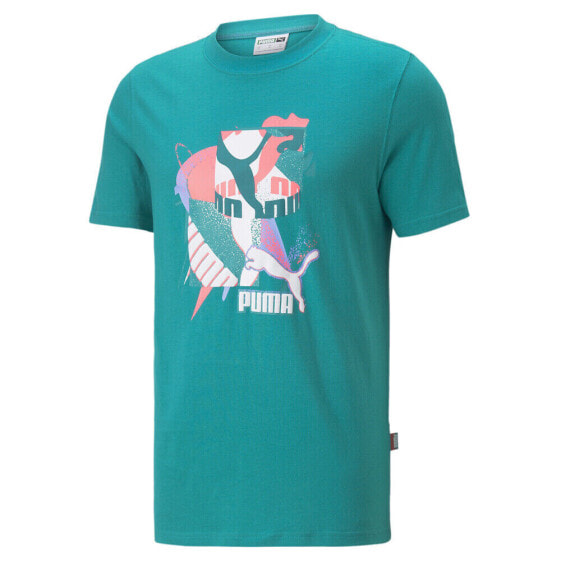 Puma Fandom Graphic Crew Neck Short Sleeve T-Shirt Mens Size M Casual Tops 5361