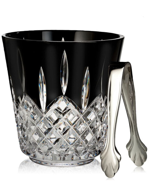 Lismore Black Ice Bucket & Tongs , 80.4 oz