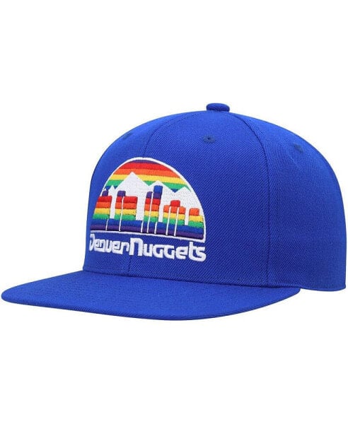 Men's Royal Denver Nuggets Hardwood Classics MVP Team Ground 2.0 Fitted Hat