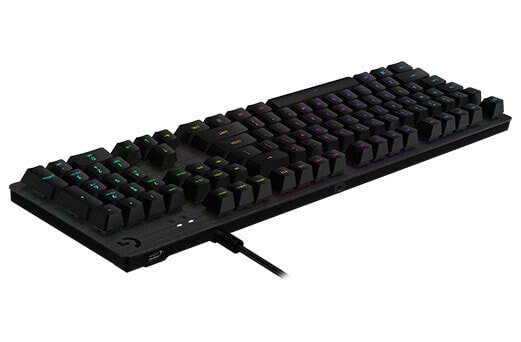 Logitech G G512 CARBON LIGHTSYNC RGB Mechanical Gaming Keyboard with GX Brown switches - Full-size (100%) - USB - Mechanical - QWERTY - RGB LED - Carbon