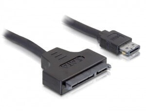 Delock SATA cable - 0.5m - 0.5 m - eSATAp - Black