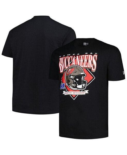 Men's Black Tampa Bay Buccaneers Big and Tall Helmet T-shirt