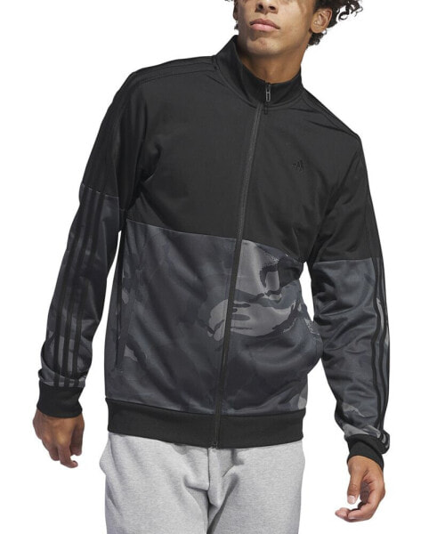 Men's Half-Camo Full-Zip Tricot Track Jacket