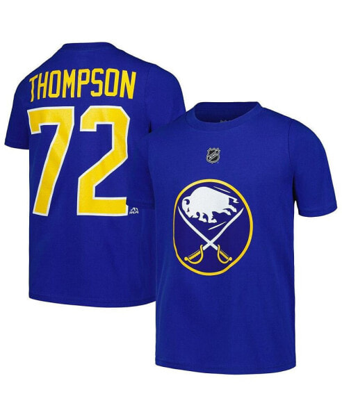 Футболка для малышей OuterStuff Royal Buffalo Sabres Tage Thompson с именем игрока и номером