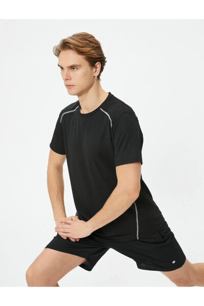 Футболка Koton Sew Detail Bike Neck Short Sleeve