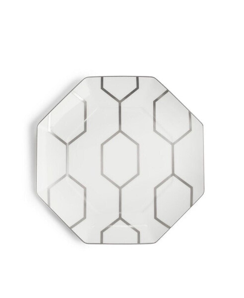 Gio Platinum Accent Plate Octagonal, 9.1"