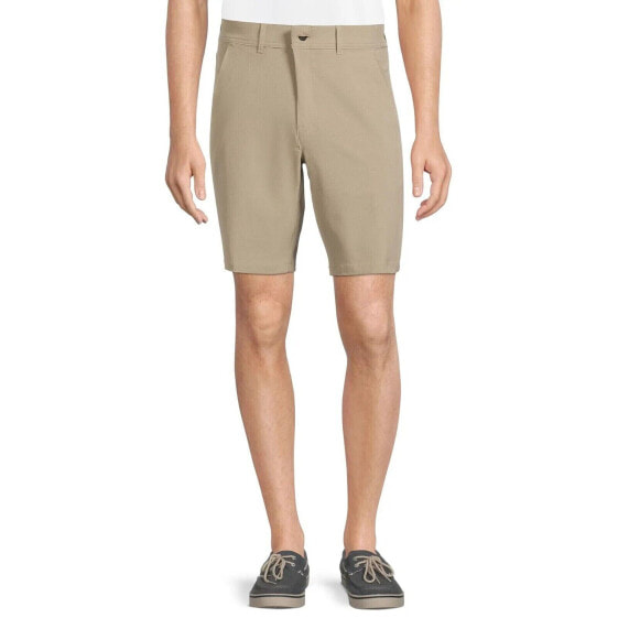 George Cargo Shorts Men's Khaki Above the Knee Flat Front Solid Mid-Rise size 32