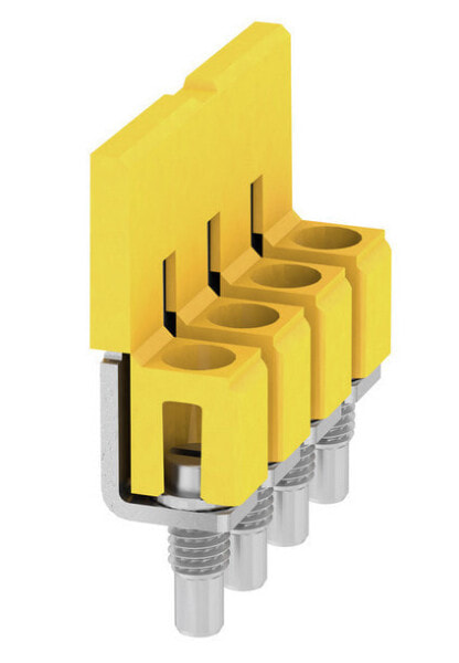 Профиль соединительный Weidmuller WQV 4/4 из полиамида 50 штук желтый -60 - 130 °C - V0