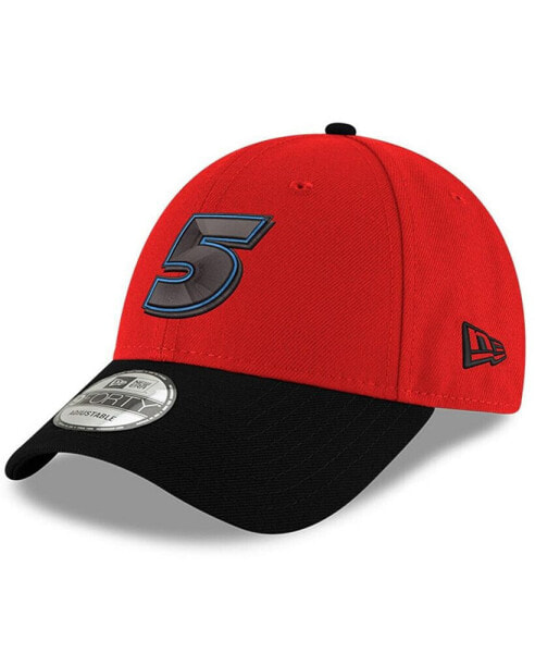 Men's Scarlet, Black Kyle Larson 9FORTY Snapback Adjustable Hat