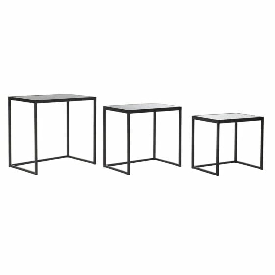 Набор из трех столиков DKD Home Decor Чёрный 58 x 36,5 x 53,5 cm