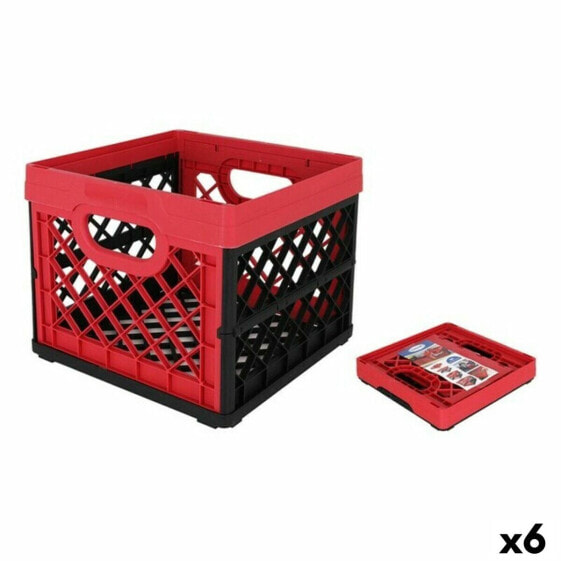 Универсальная коробка для хранения Tontarelli Красный Квадратный 33,5 x 33 x 27,9 см (6 штук)