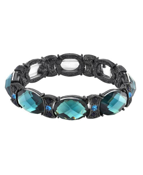 Black-Tone Stretch Bracelet