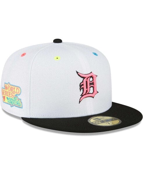 Men's White Detroit Tigers Neon Eye 59FIFTY Fitted Hat