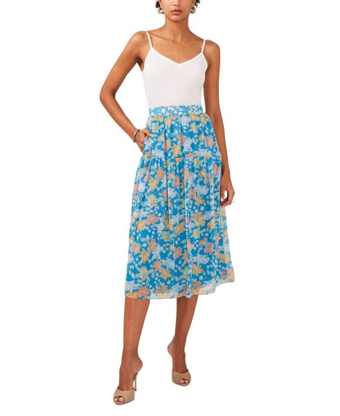 Women's Printed Midi Skirt