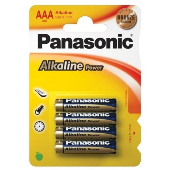 Panasonic Alkaic Battery AAA LR03E Blister 4 ПК.