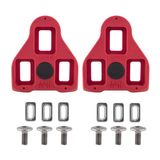 Exustar ARC 1 Look Delta Cleats, 9 Degree Red