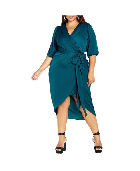 Plus Size Opulent Elbow Sleeve Dress