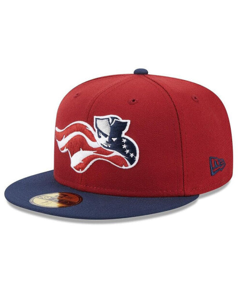 Men's Red Somerset Patriots Authentic Collection Alternate Logo 59FIFTY Fitted Hat