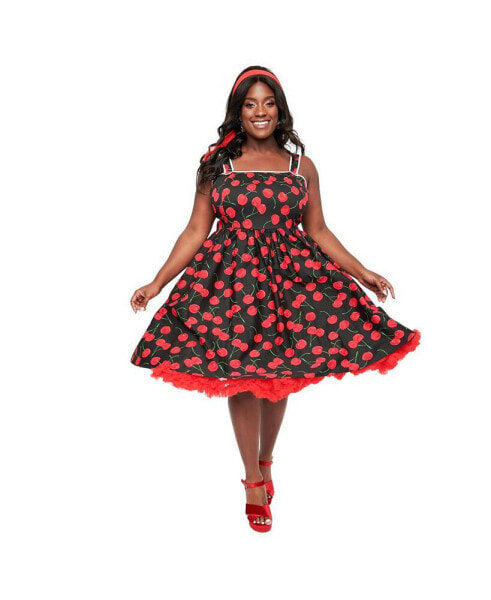 Plus Size 1950s Pinafore Swing Dress