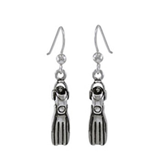 DIVE SILVER Small Dive Fins Hook Earring